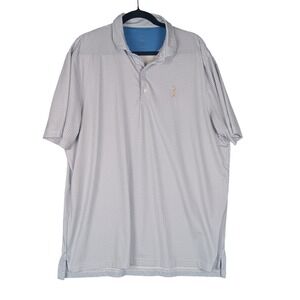 Johnnie-O Golf Polo Shirt Mens XL Blue Dot Print Performance‎
